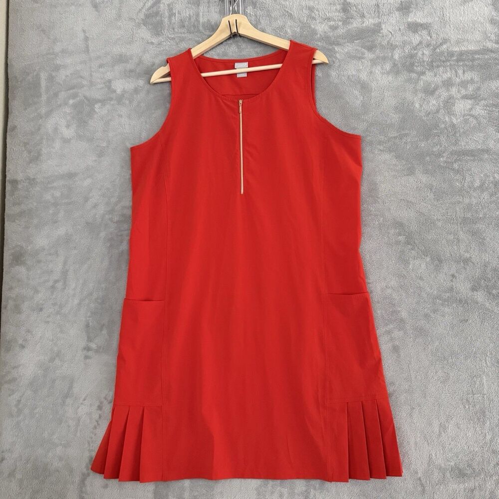 Chico's Zenergy Zen Sport Dress Womens 3 XL Side Pleat Stretch Active